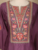 Wine Purple Floral Design Georgette Palazzo Salwar Suit - Diadem