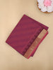 Wine Purple Wave Woven Design Cotton Saree