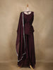 Wine Sequin Design Georgette Palazzo Suit
