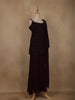 Wine Sequins Design Georgette Palazzo Suit with Dupatta