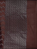 Wine Zigzag Woven Kota Cotton Saree - Diadem