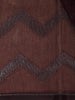 Wine Zigzag Woven Kota Cotton Saree - Diadem