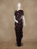 Wine Zigzag Woven Kota Cotton Saree - Diadem