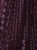 Wine 3D Butterfly Applique One-Shoulder Kids Net Gown - Diadem