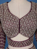 Wine Floral Embroidered Net Lehenga for Bridesmaids - Diadem