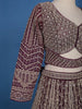 Wine Floral Embroidered Net Lehenga for Bridesmaids - Diadem