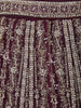 Wine Floral Embroidered Net Lehenga for Bridesmaids - Diadem