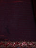 Wine Maroon Sequin Embellishment Organza Saree - Diadem