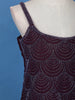 Wine Purple Scallop Beaded Embroidery Georgette Palazzo Suit - Diadem