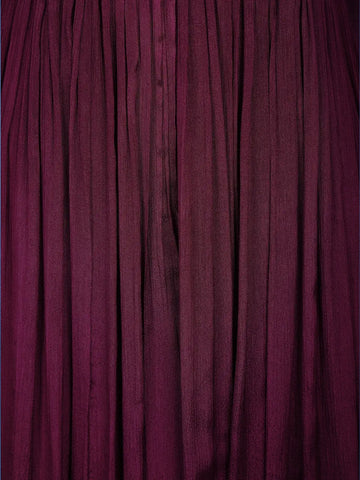 Wine Purple Sequins And Floral Embroidery Crepe Gown - Diadem