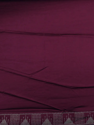 Wine Satin Silk Saree with All-Over Stone Work - Diadem