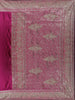 Wine Solid Design Satin Saree with Mirror Work & Heavy Zari Embroidered Border - Diadem