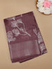Woodrose Pink Floral Designed Fancy Cotton Saree - Diadem