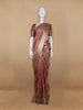 Woodrose Pink Floral Woven Pure Kanchipuram Silk Saree - Diadem