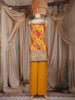 Yellow Floral Design Chiffon Palazzo Suit with Dupatta