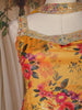 Yellow Floral Design Chiffon Palazzo Suit with Dupatta