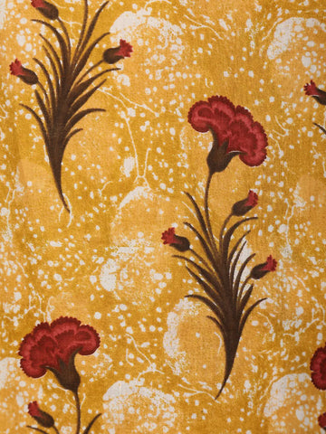 Yellow Floral Design Printed Cotton Salwar Suit - Diadem