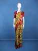 Yellow Floral Design Woven Pure Kanchipuram Silk Saree With Zari Border - Diadem