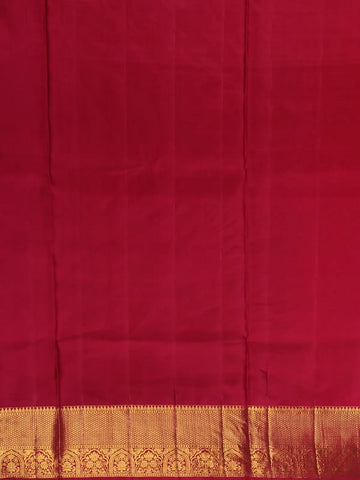 Yellow Floral Design Woven Pure Kanchipuram Silk Saree With Zari Border - Diadem