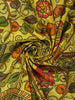 Yellow Floral Design Woven Pure Kanchipuram Silk Saree With Zari Border - Diadem