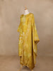 Yellow Floral Designed Tissue Organza Salwar Suit - Diadem