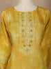 Yellow Floral Designed Tissue Organza Salwar Suit - Diadem