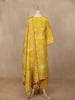 Yellow Floral Designed Tissue Organza Salwar Suit - Diadem