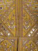 Yellow Floral and Geometric Embroidered Georgette Palazzo Suit