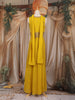 Yellow Floral and Geometric Embroidered Georgette Palazzo Suit
