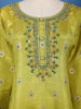 Yellow Floral Embroidered Silk Sharara Set - Diadem
