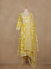 Yellow Floral Printed Cotton Salwar Suit With Dupatta - Diadem