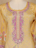 Yellow Floral Printed Cotton Salwar Suit With Dupatta - Diadem