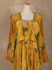 Yellow Floral Printed Crepe Gown