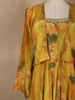 Yellow Floral Printed Crepe Gown