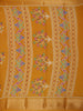 Yellow Pochampally Ikat Design Cotton Saree with Zari Border