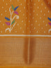 Yellow Pochampally Ikat Design Cotton Saree with Zari Border