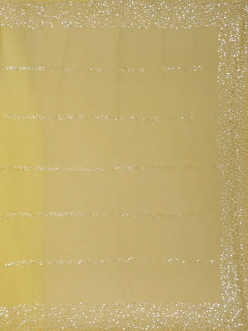 Yellow Sequin Embellishments Organza Saree - Diadem