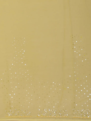 Yellow Sequin Embellishments Organza Saree - Diadem