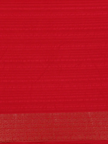 Yellow Stripes Designed Banarasi Silk Saree - Diadem