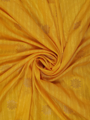 Yellow Stripes Designed Banarasi Silk Saree - Diadem