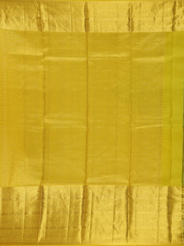 Yellow Stripes Zari Designed Silk Saree - Diadem