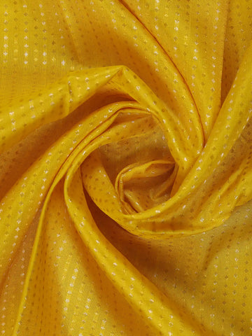 Yellow Stripes Zari Designed Silk Saree - Diadem