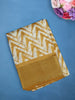 Yellow Chevron Designed Fancy Cotton Saree - Diadem