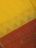 Yellow Cotton Saree with Zari Border - Diadem