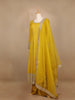 Yellow Dotted Design Georgette Anarkali Salwar Suit - Diadem