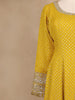 Yellow Dotted Design Georgette Anarkali Salwar Suit - Diadem