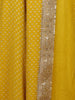 Yellow Dotted Design Georgette Anarkali Salwar Suit - Diadem