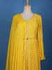 Yellow Embroidered Layered Georgette Salwar Suit - Diadem