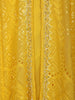 Yellow Embroidered Layered Georgette Salwar Suit - Diadem