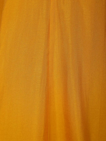 Yellow Floral And Paisley Embroidered Semi Silk Straight Cut Salwar Suit - Diadem